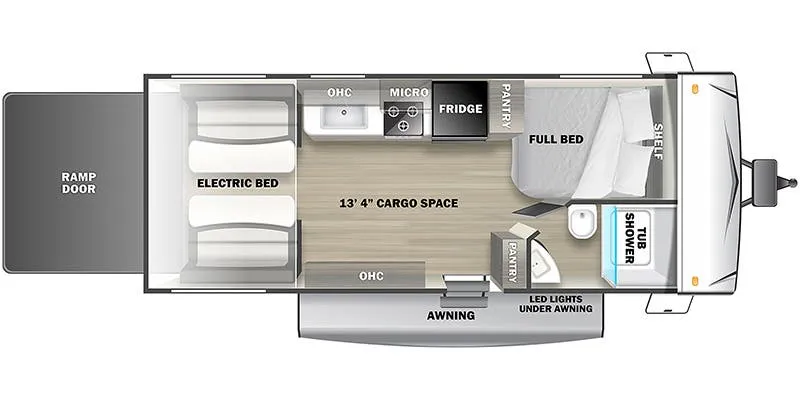 Forest River Shockwave 18CBMX floor plan