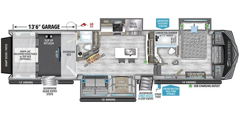 Grand Design Momentum 397TH floor plan