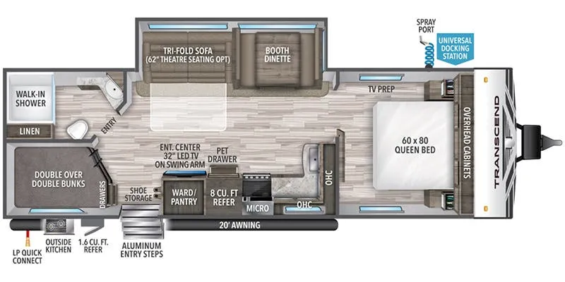 Grand Design Transcend 27BHS floor plan