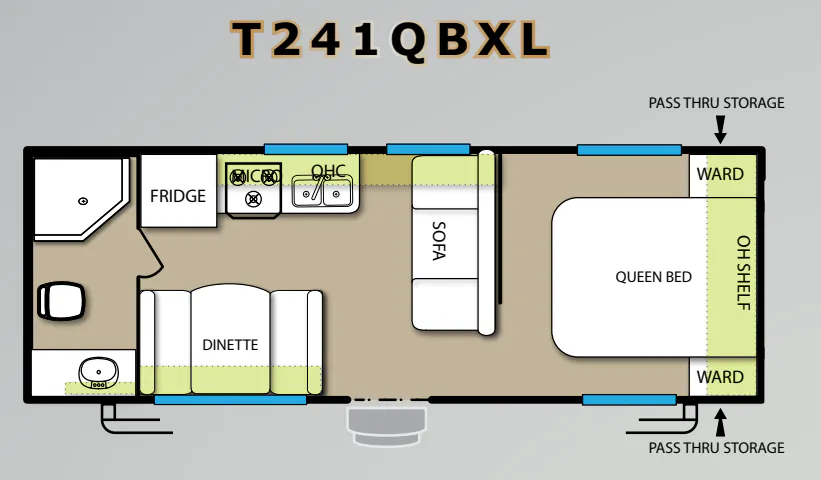 Forest River Salem Cruise Lite 241QBXL floor plan
