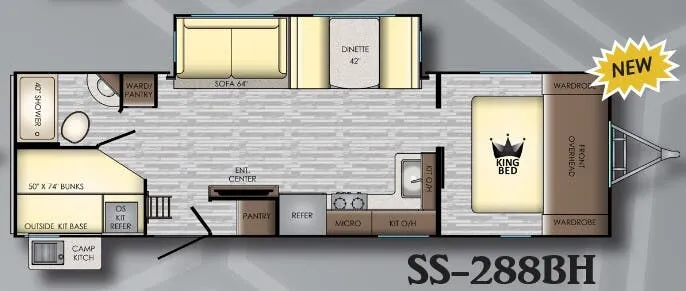 CrossRoads Sunset Trail Super Lite 288BH floor plan