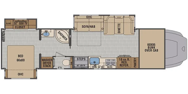 2023 Renegade RV Classic 38CSB - Floor plan