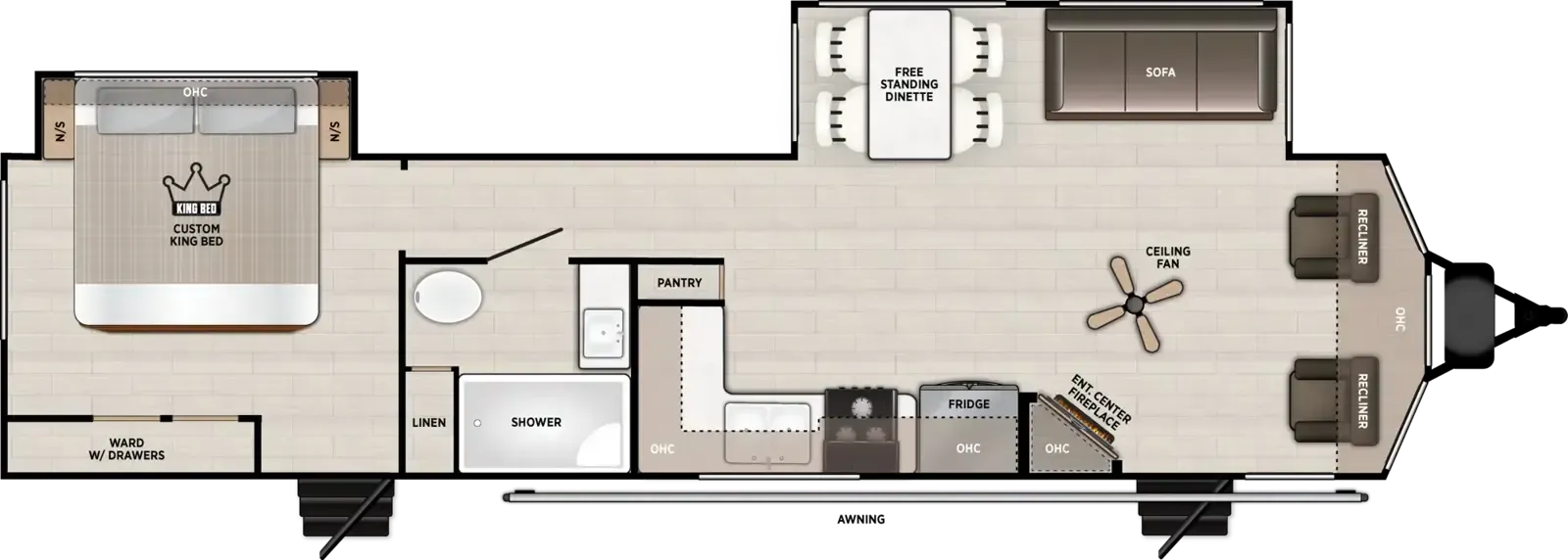 Forest River Salem Villa 353FLFB floor plan