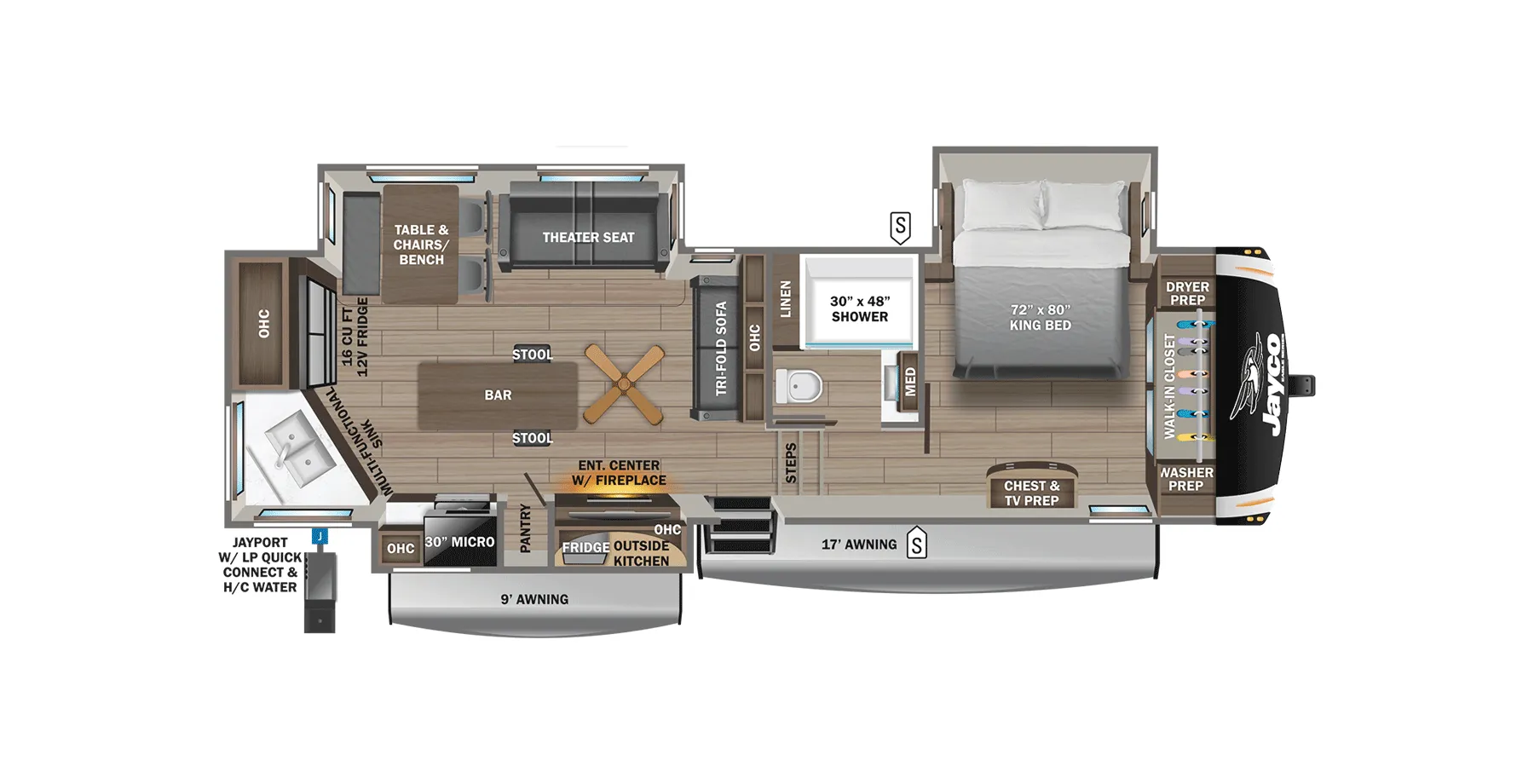 Jayco Eagle 319MLOK floor plan
