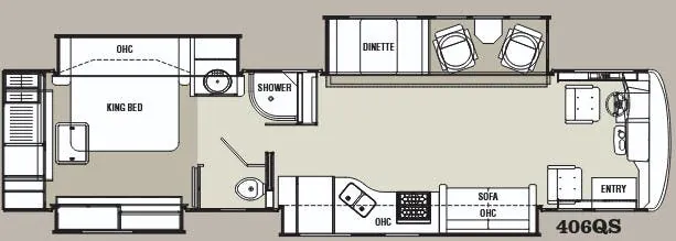 Coachmen Sportscoach Pathfinder Elite 406QS floor plan