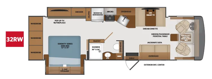 Fleetwood Fortis 32RW floor plan