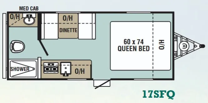 Forest River Viking Saga 17SFQ floor plan