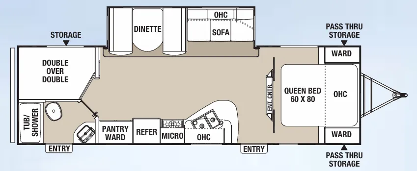Coachmen Freedom Express Maple Leaf Edition 282 BHDS floor plan