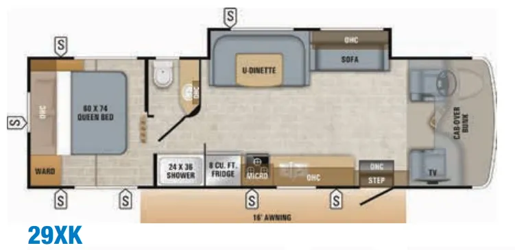 Jayco Redhawk 29XK floor plan