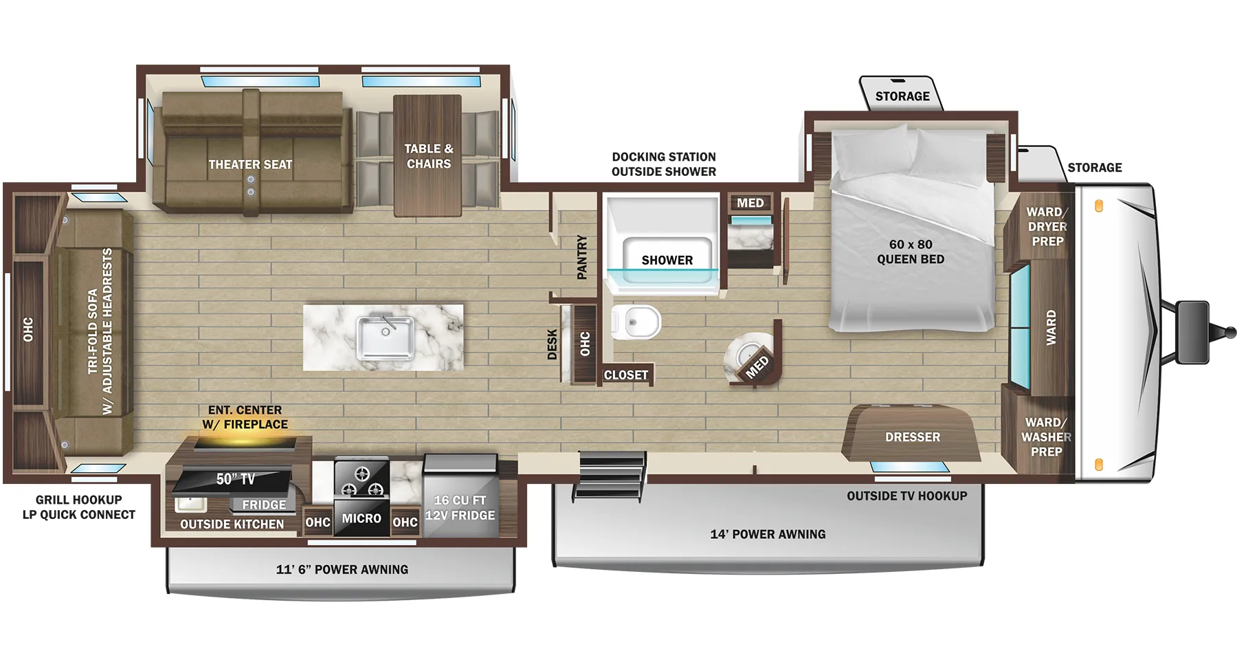 Highland Ridge Open Range 322RLS floor plan