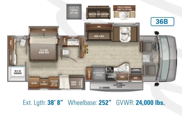 Jayco Precept Prestige 36B floor plan