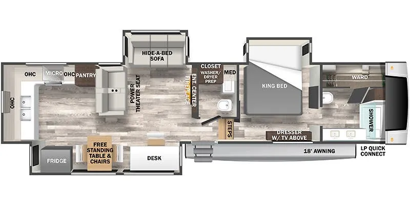 2023 Forest River Cedar Creek 388RK2 floor plan