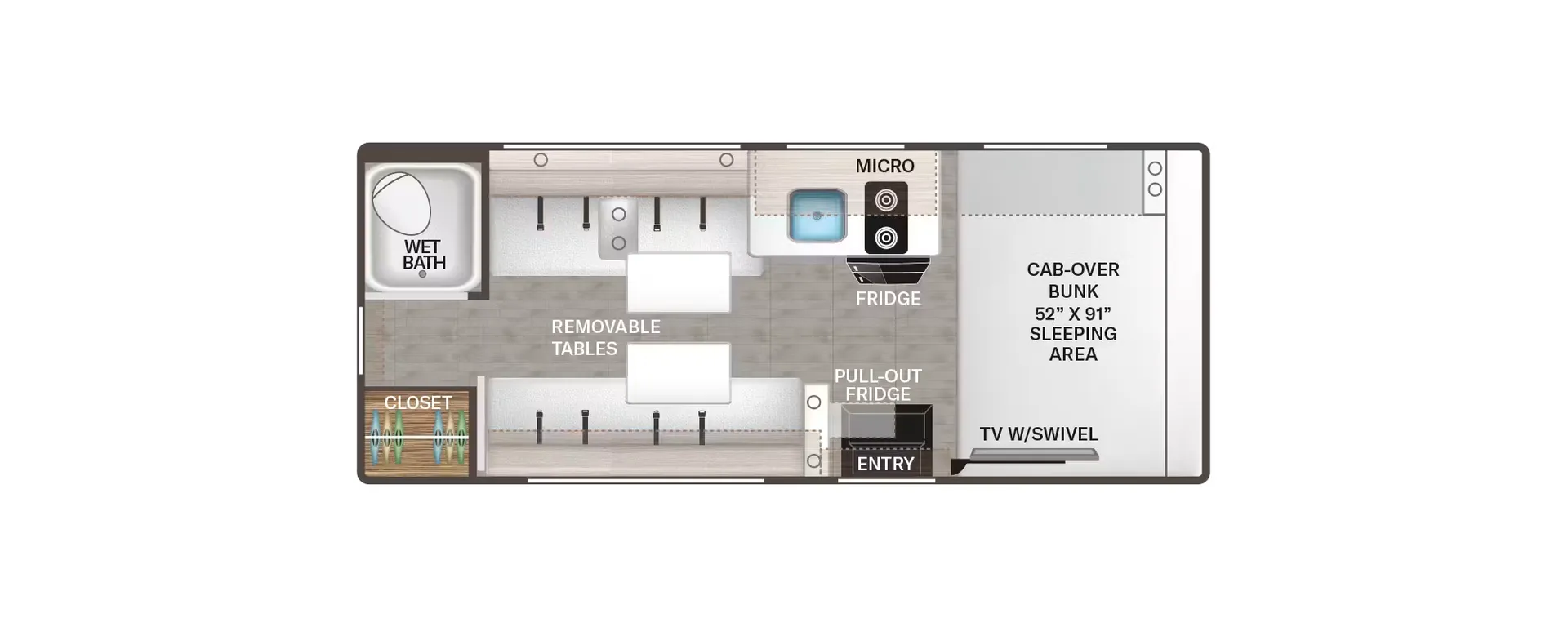 Thor Motor Coach Chateau 19X floor plan