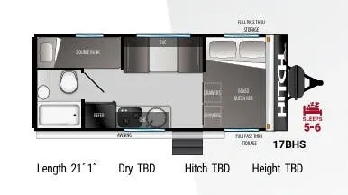 Cruiser RV Hitch 17BHS floor plan
