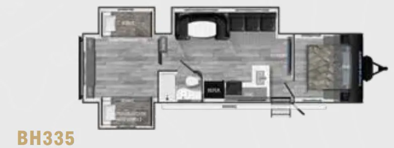 Heartland Pioneer BH335 floor plan