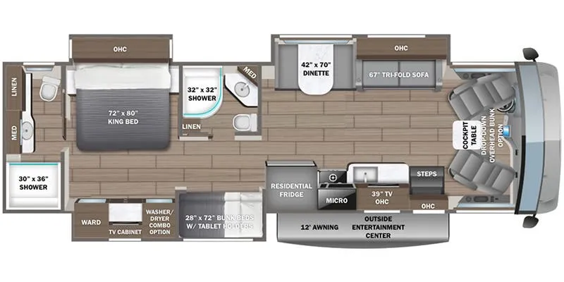 2025 Entegra Coach Vision XL 36A floor plan