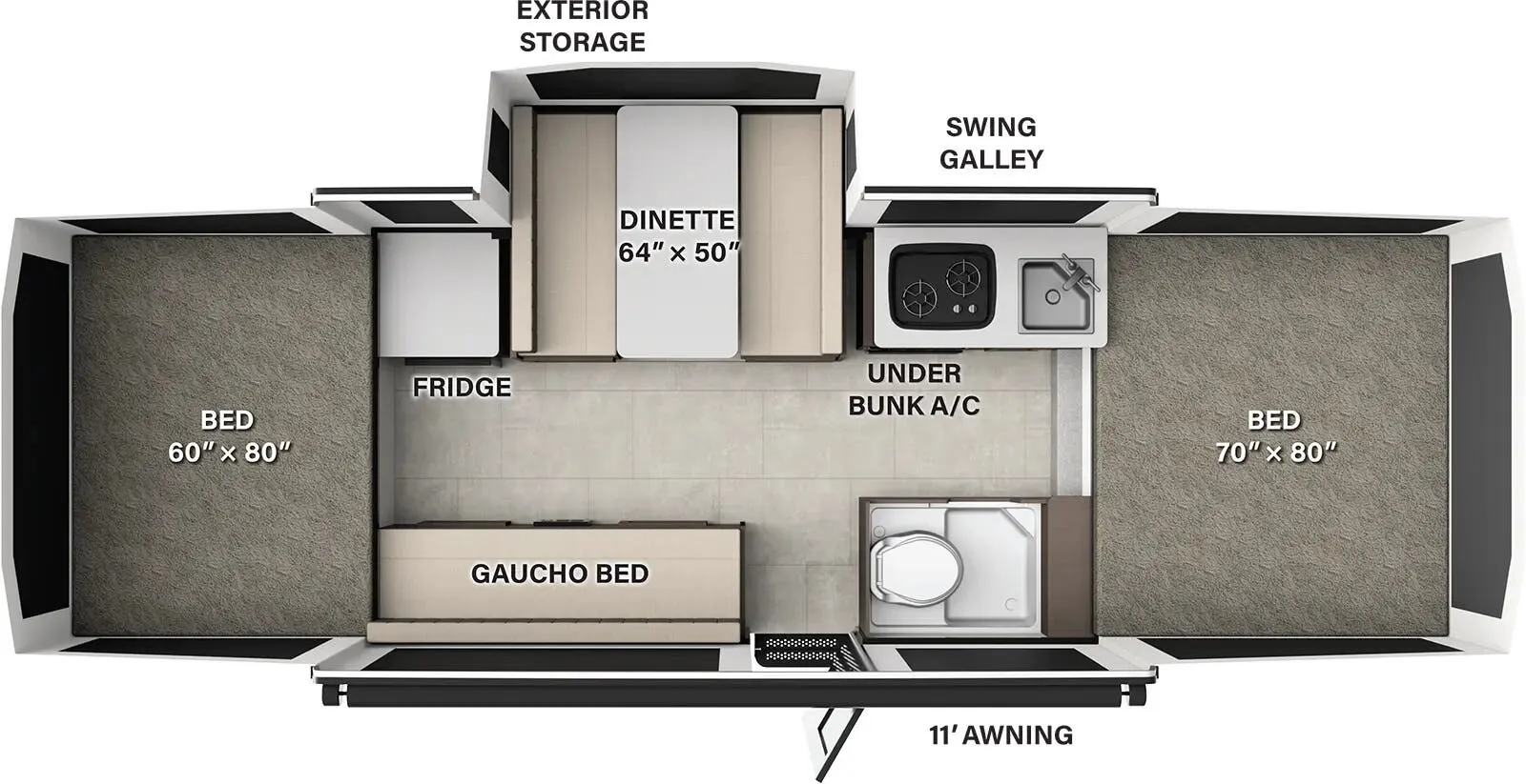 2026 Forest River Flagstaff MAC 238MT - Floor plan