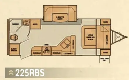 2014 Cruiser RV Shadow Cruiser 225RBS - Floor plan