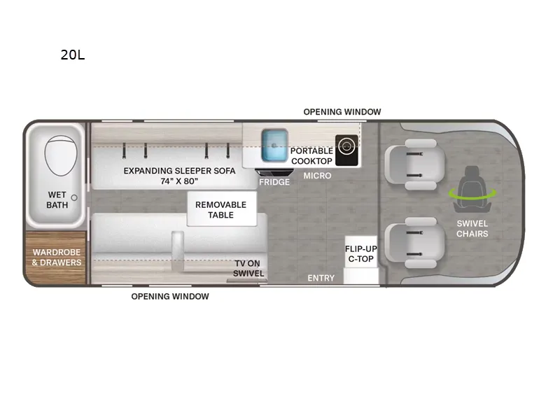 2027 Thor Motor Coach Sequence Sport 20L floor plan