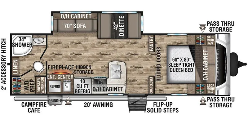 2024 Venture RV SportTrek ST271VMB - Floor plan