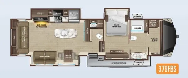 2022 Highland Ridge Open Range 379FBS - Floor plan
