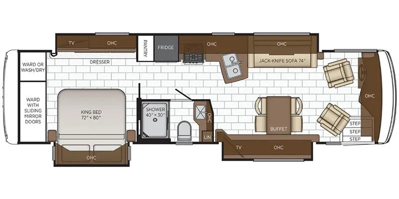 Newmar Kountry Star 3426 floor plan