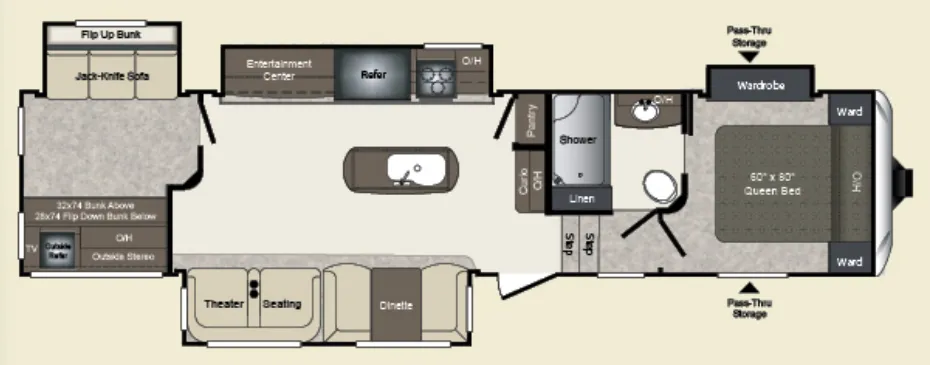 Keystone Laredo 357BH floor plan