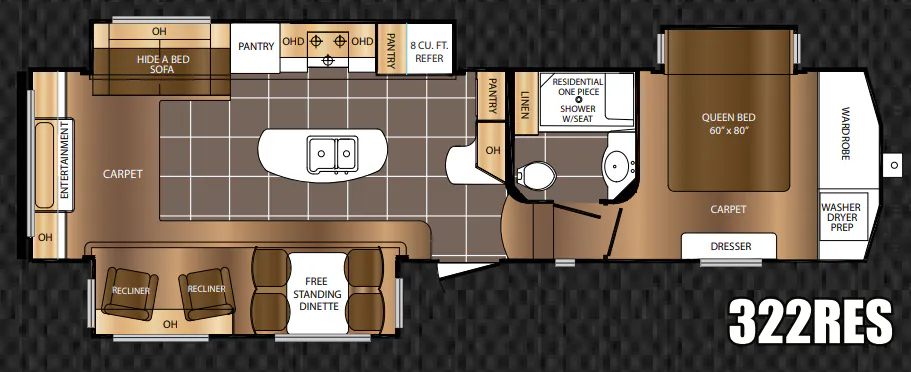 Prime Time Crusader 322RES floor plan