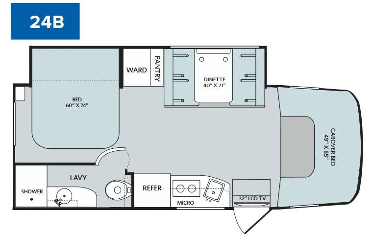 Holiday Rambler Prodigy 24B floor plan