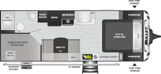 Keystone Bullet Premium 211BHSWE floor plan