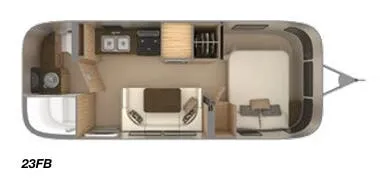 Airstream Flying Cloud 23FB floor plan