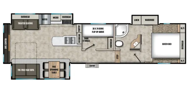 Shasta Phoenix Lite 30BH floor plan