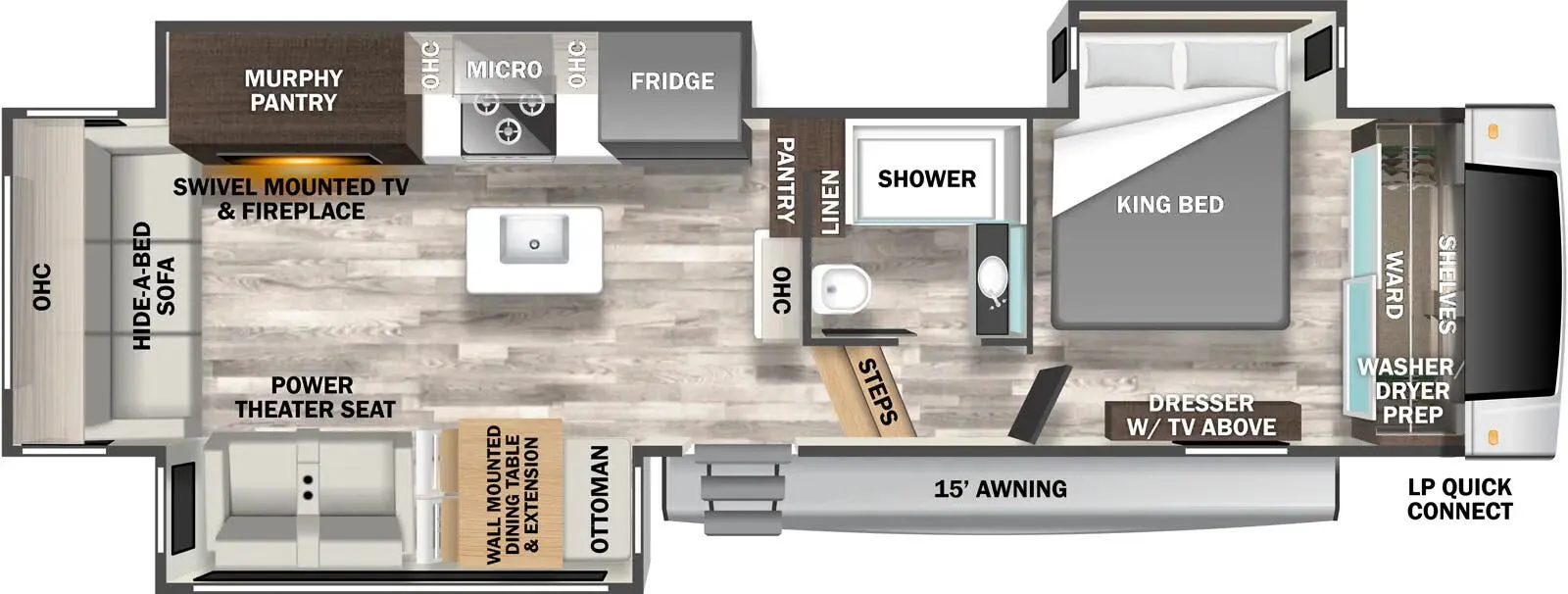 Forest River Cedar Creek Experience 2925RL floor plan