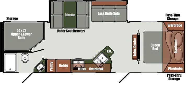 Gulf Stream Matrix Signature 28BBS floor plan