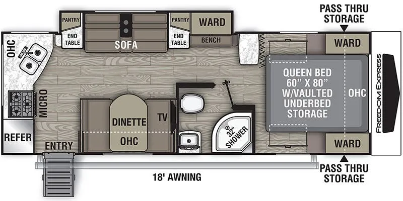 2014 Coachmen Freedom Express LTZ 246RKS floor plan
