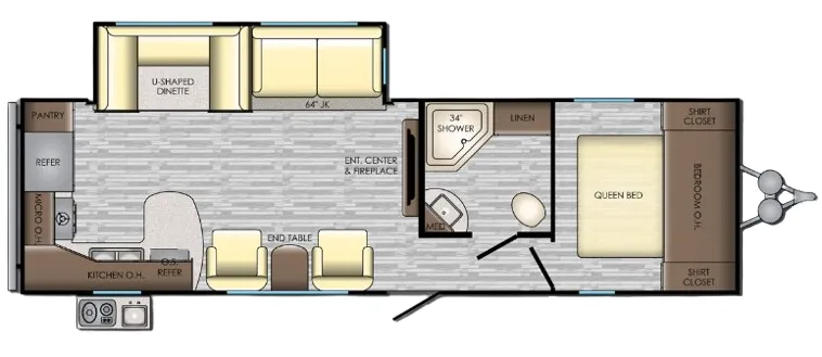 CrossRoads Zinger 280RK floor plan