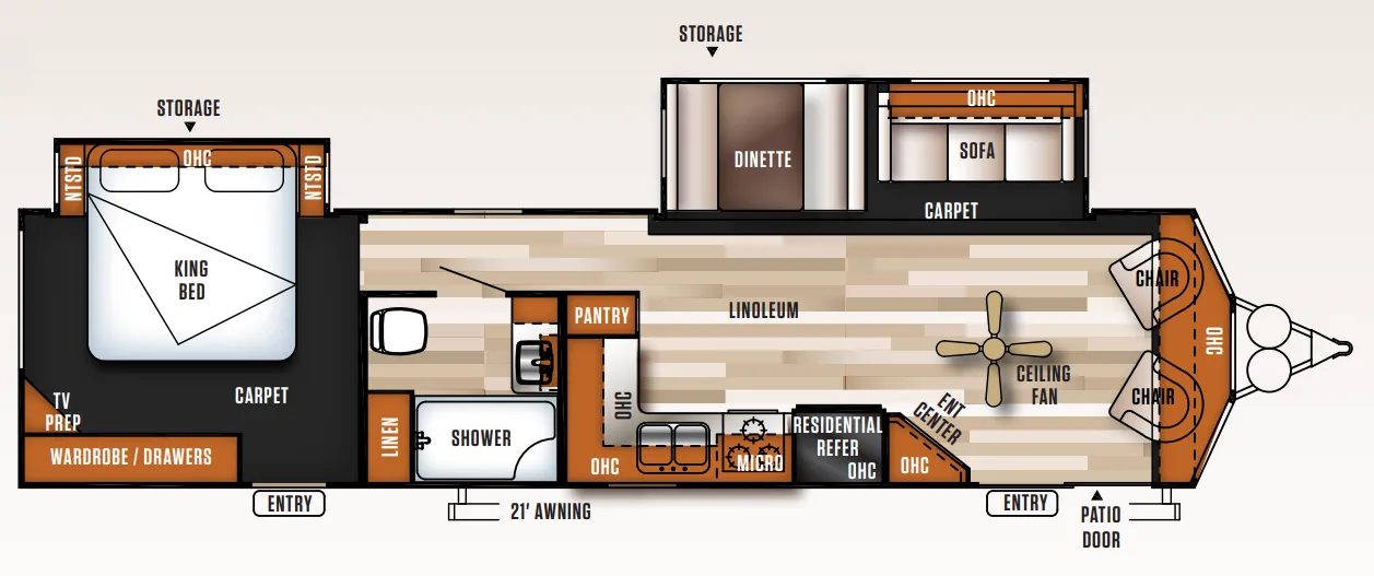 Forest River Salem Villa 353FLFB floor plan
