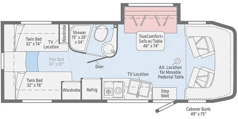 2016 Winnebago Navion 24V floor plan