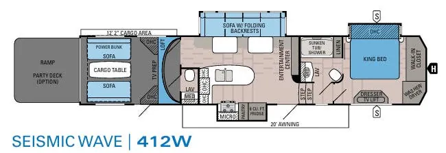 Jayco Seismic Wave 412W floor plan