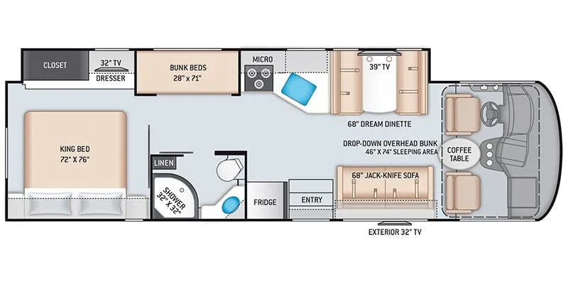 Thor Motor Coach A.C.E 32.3 floor plan