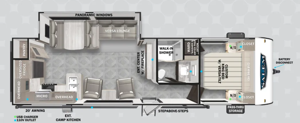2024 Forest River Salem 27RK - Floor plan