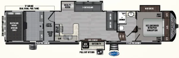 Keystone Raptor 423 floor plan
