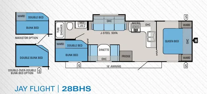 Jayco Jay Flight 28BHS floor plan