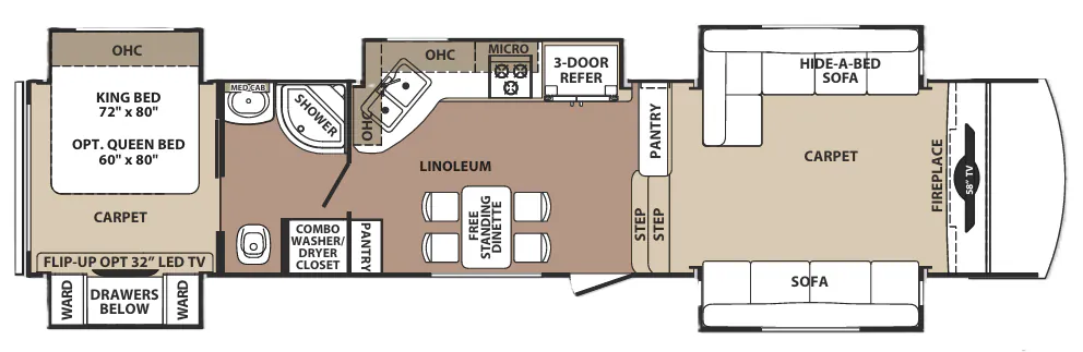 Forest River Blue Ridge 3815FL floor plan
