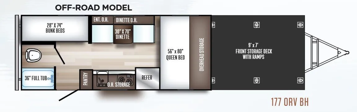 Palomino PaloMini 177 ORV BH floor plan