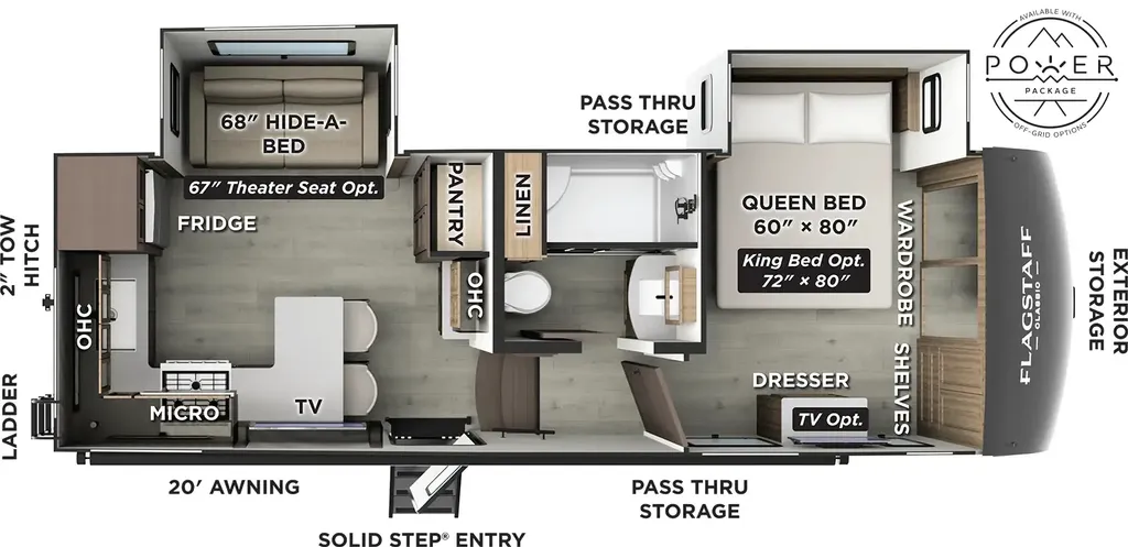 2026 Forest River Flagstaff Classic 281RK floor plan