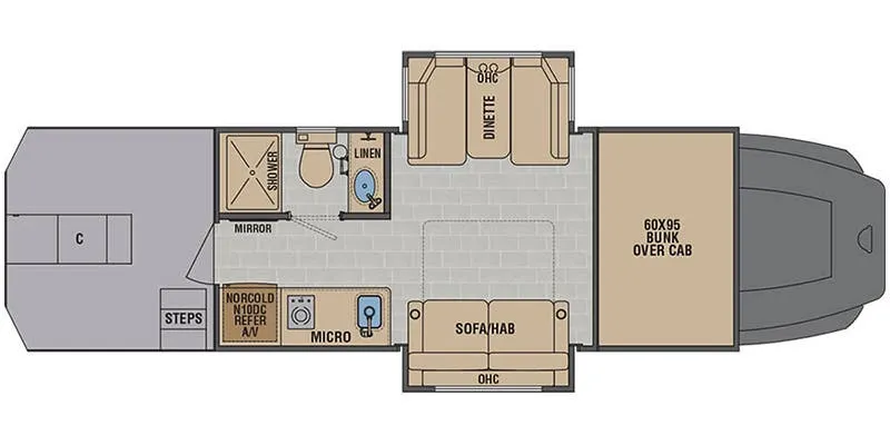 Renegade RV Classic CS140 floor plan