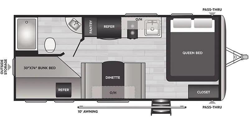 Keystone Springdale Mini 2010BH floor plan