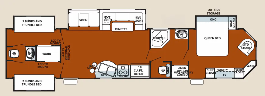 Forest River Cherokee 39H floor plan