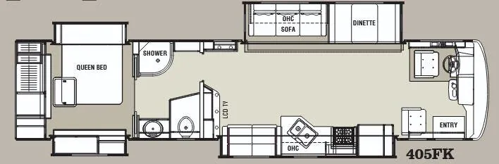 Coachmen Sportscoach Cross Country 405FK floor plan
